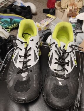 NIKE SHOX TURBO 14 Men's Running Sneakers in Black, White & Neon Yellow